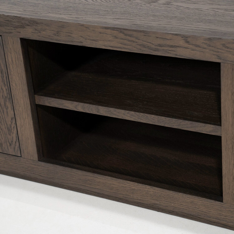 Eleonora TV meubel Helsinki Eikenhout 160 cm - donker bruin