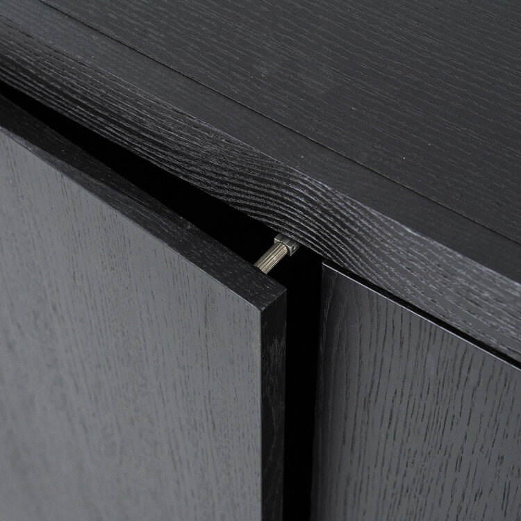 Eleonora Dressoir Helsinki Eikenhout 200 cm - zwart
