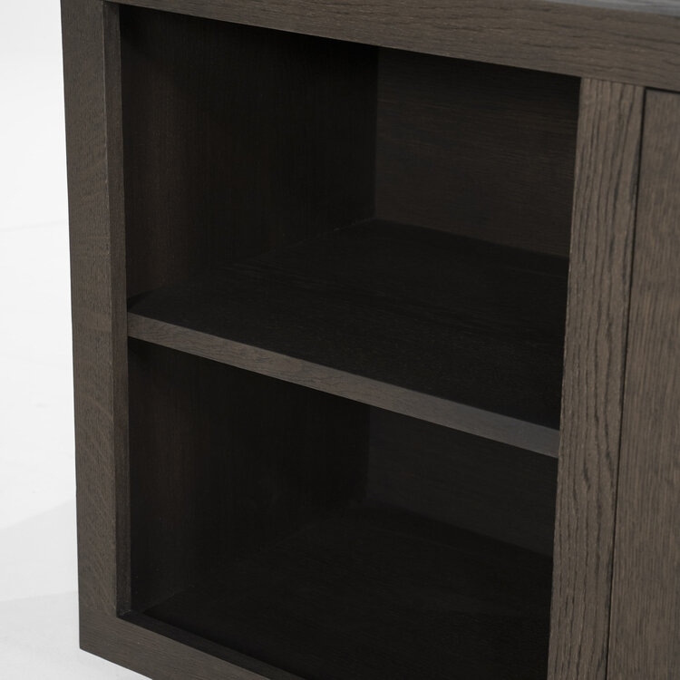 Eleonora Dressoir Helsinki Eikenhout 200 cm - donker bruin