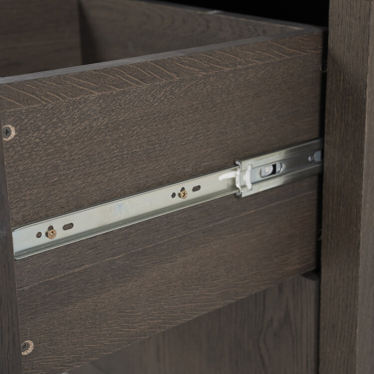 Eleonora Dressoir Helsinki Eikenhout 200 cm - donker bruin