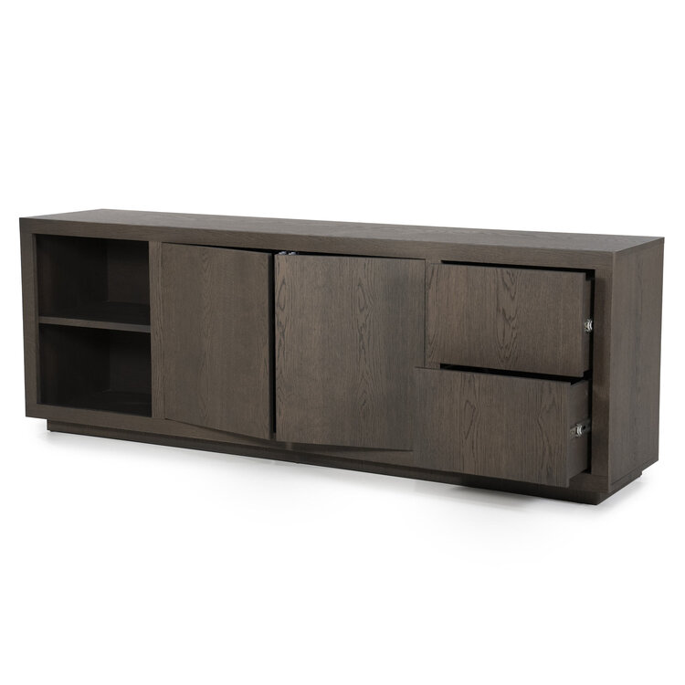 Eleonora Dressoir Helsinki Eikenhout 200 cm - donker bruin