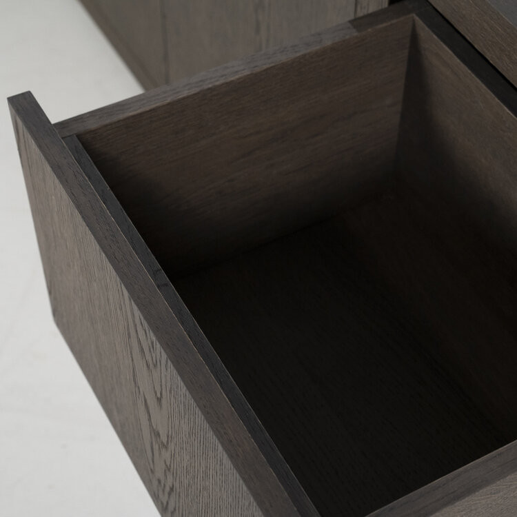 Eleonora Dressoir Helsinki Eikenhout 200 cm - donker bruin