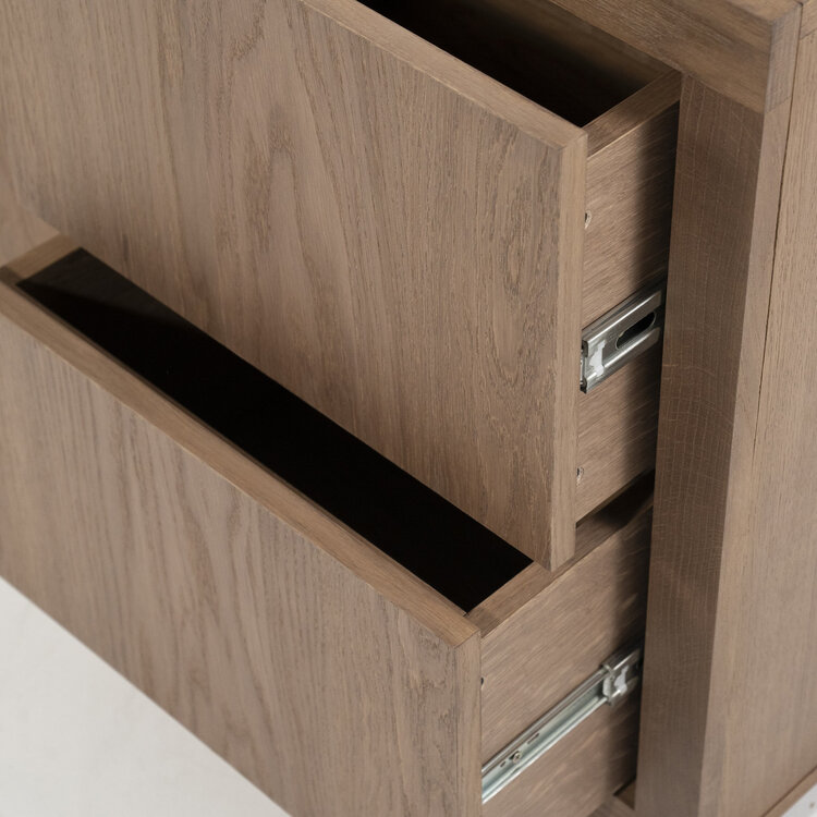 Eleonora Dressoir Helsinki Eikenhout 200 cm - licht bruin