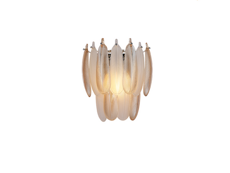 Richmond Interiors Wandlamp Chloe brass antique glas