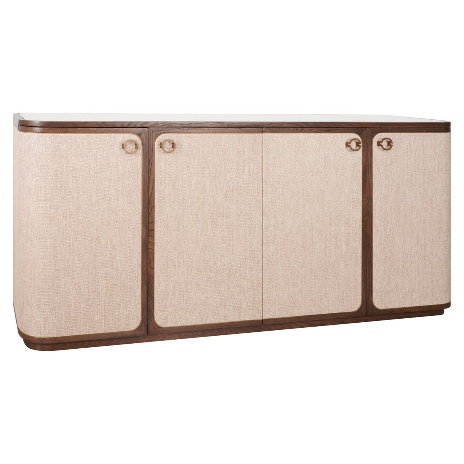 Richmond Interiors Dressoir Willox bruin eiken linnen 4 deuren