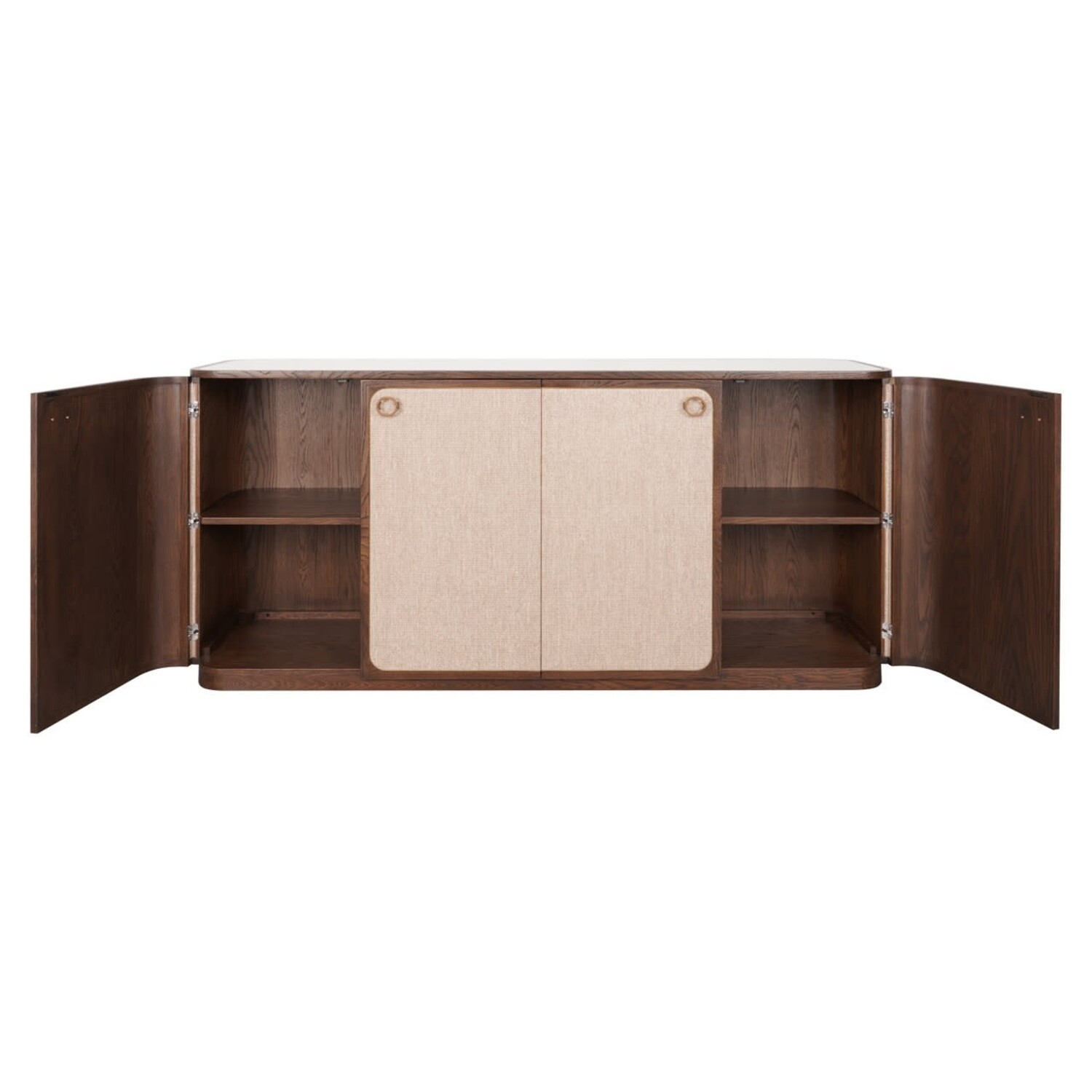 Richmond Interiors Dressoir Willox bruin eiken linnen 4 deuren