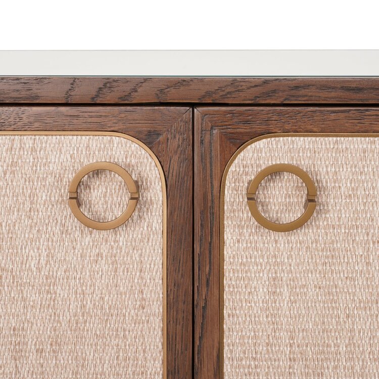 Richmond Interiors Dressoir Willox bruin eiken linnen 4 deuren