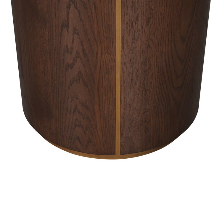 Richmond Interiors Eettafel Willox met glasplaat bruin eiken linnen 235 cm