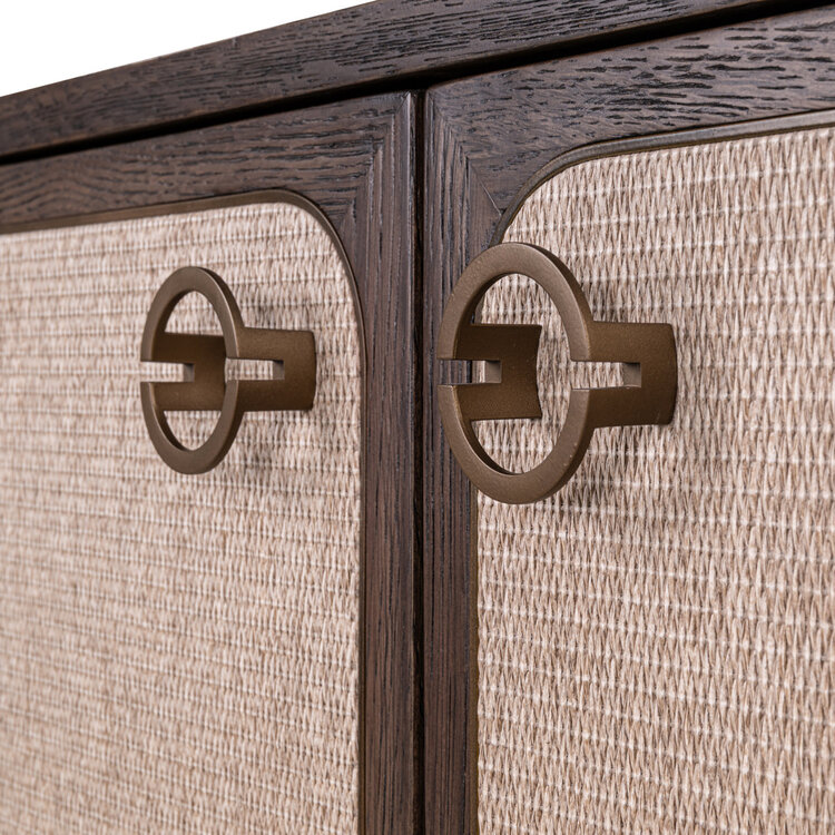 Richmond Interiors Dressoir Willox bruin eiken linnen 2 deuren