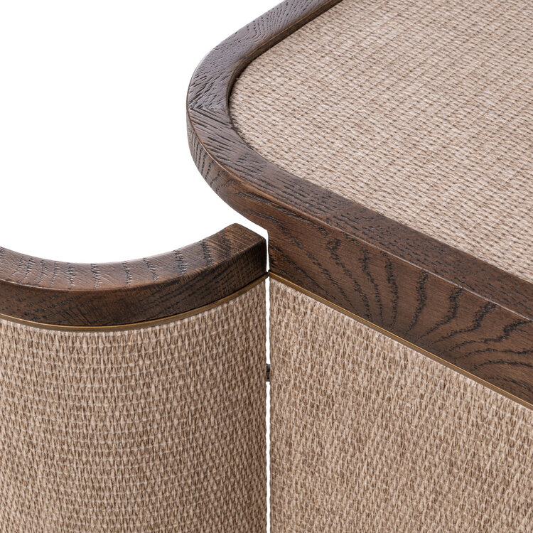 Richmond Interiors Dressoir Willox bruin eiken linnen 2 deuren