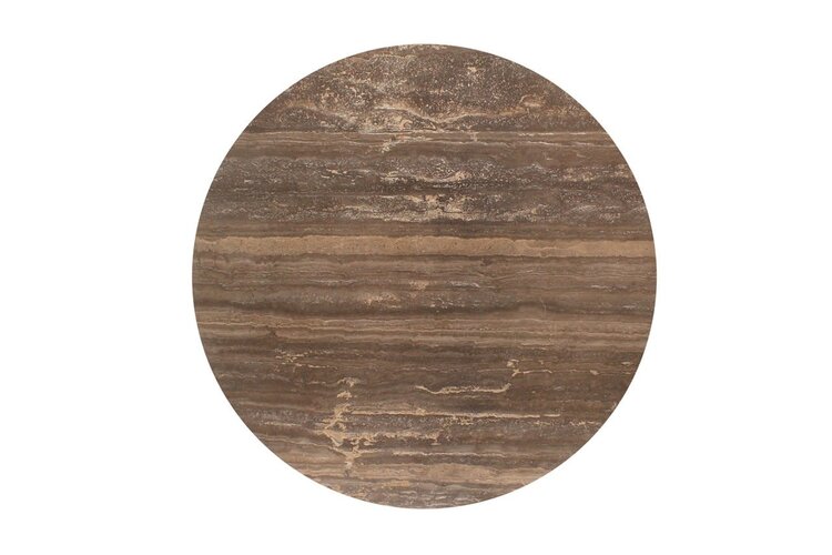 Richmond Interiors Eettafel Russo bruin travertine Ø140 cm