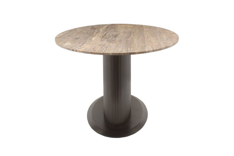 Richmond Interiors Eettafel Russo bruin travertine ovaal 235 cm