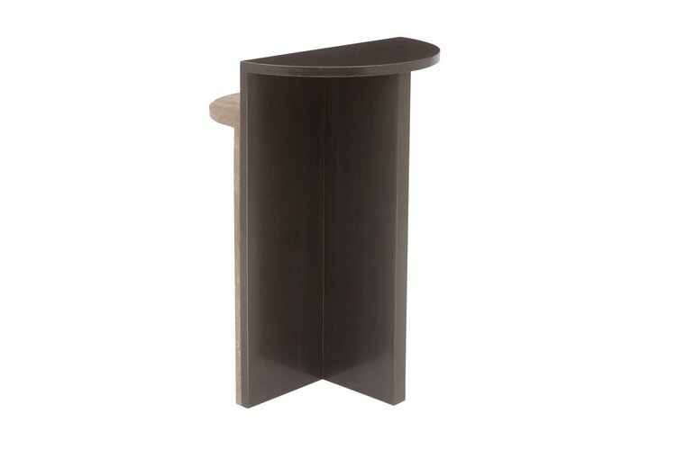 Richmond Interiors Bijzettafel Russo bruin travertine