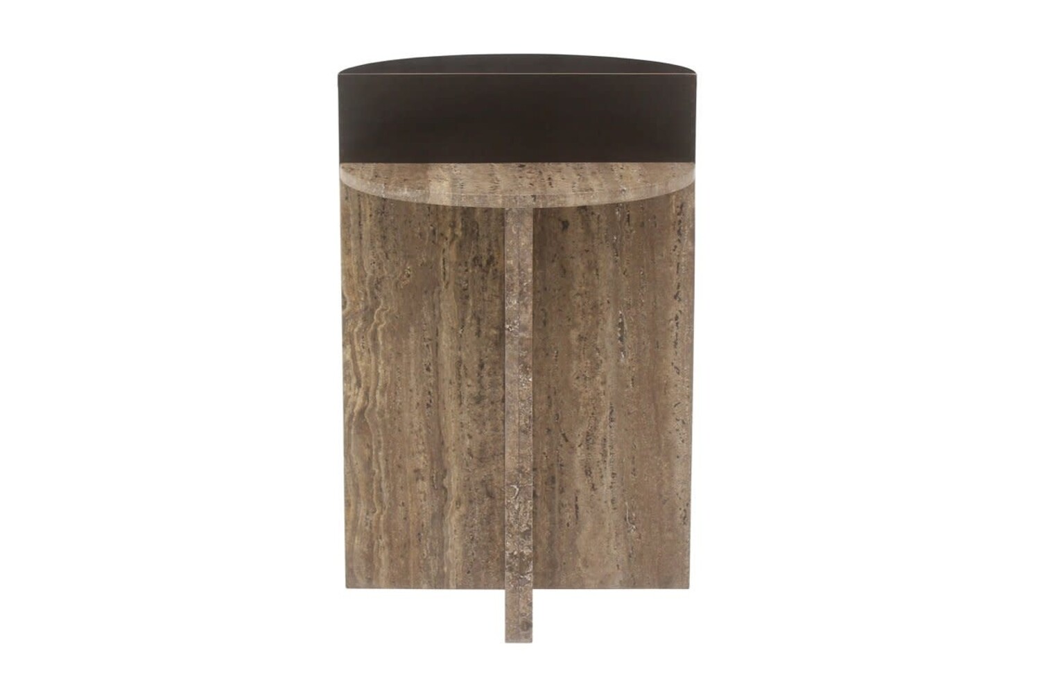 Richmond Interiors Bijzettafel Russo bruin travertine