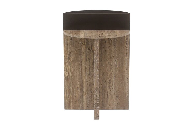 Richmond Interiors Bijzettafel Russo bruin travertine