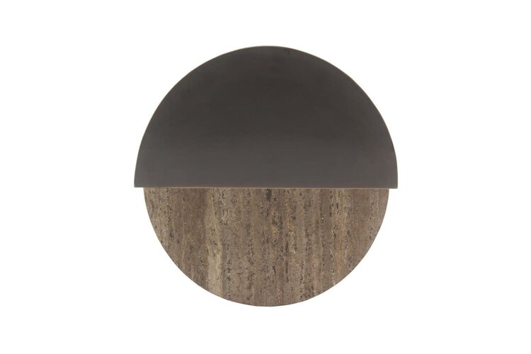 Richmond Interiors Bijzettafel Russo bruin travertine