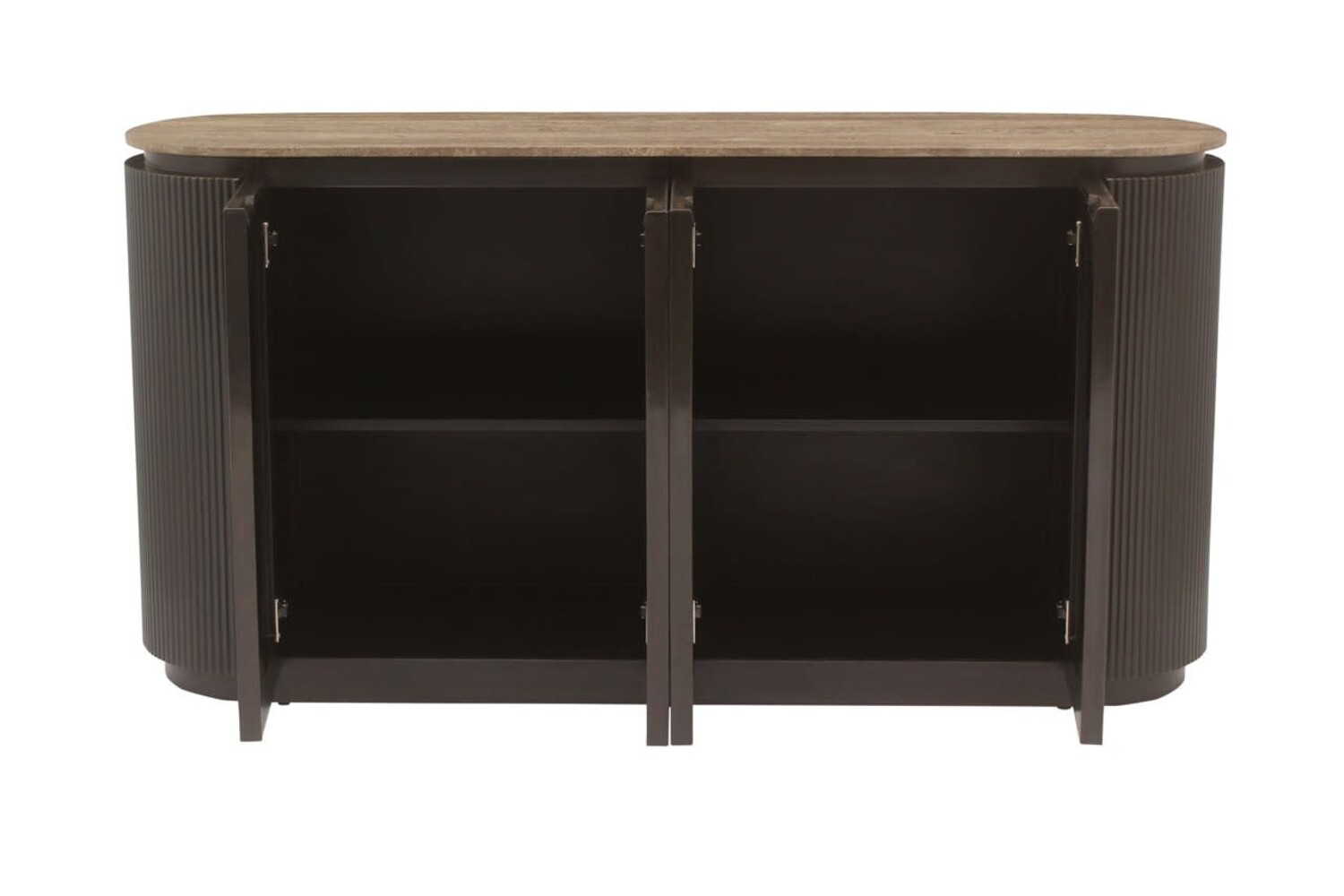 Richmond Interiors Dressoir Russo bruin travertine 4 deuren