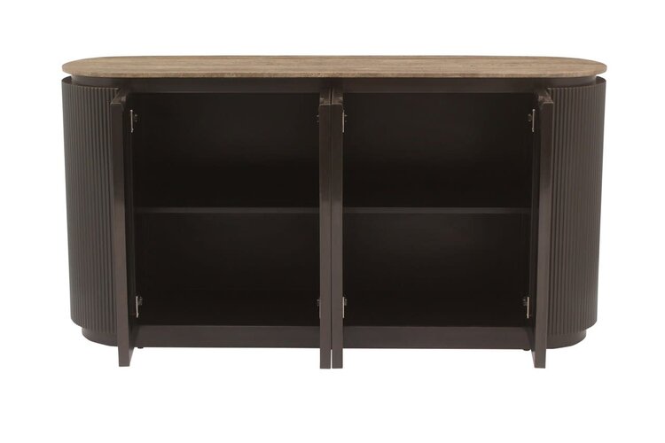 Richmond Interiors Dressoir Russo bruin travertine 4 deuren