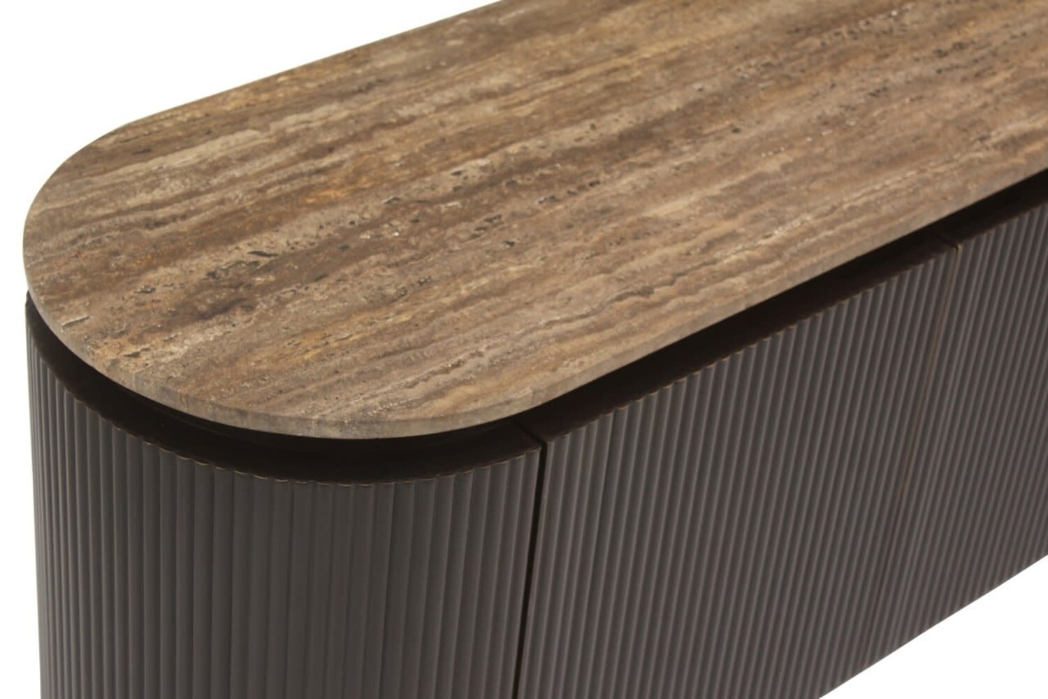 Richmond Interiors TV-meubel Russo bruin travertine 4 deuren