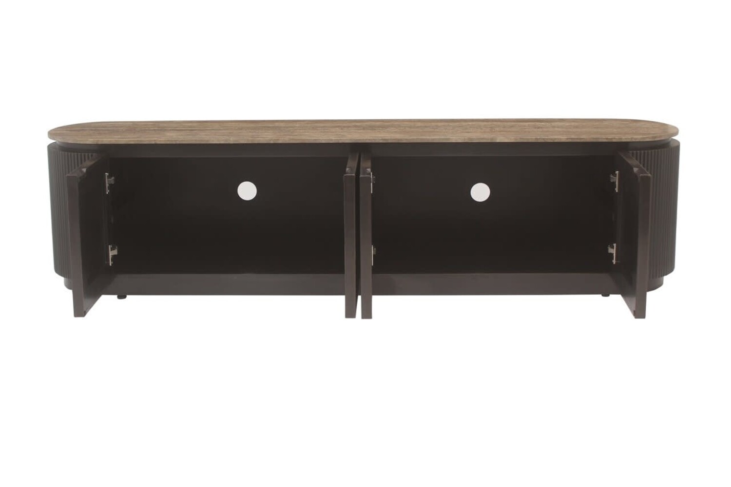 Richmond Interiors TV-meubel Russo bruin travertine 4 deuren