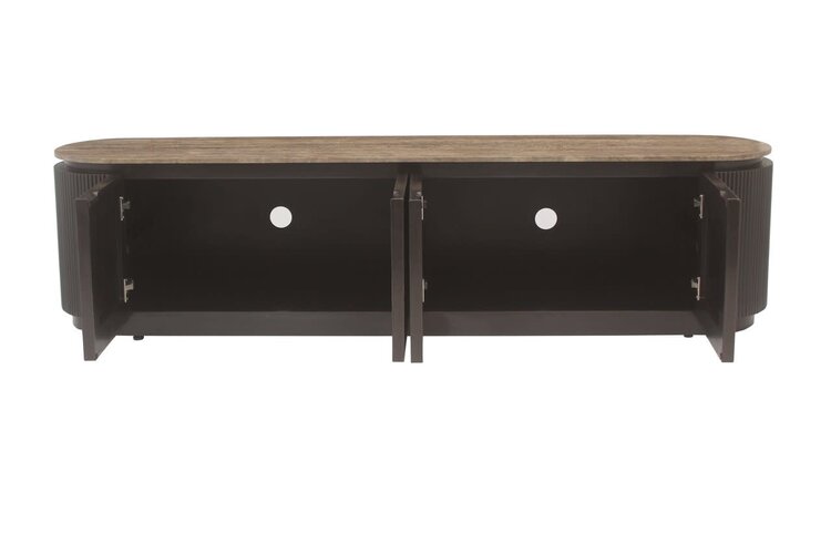 Richmond Interiors TV-meubel Russo bruin travertine 4 deuren