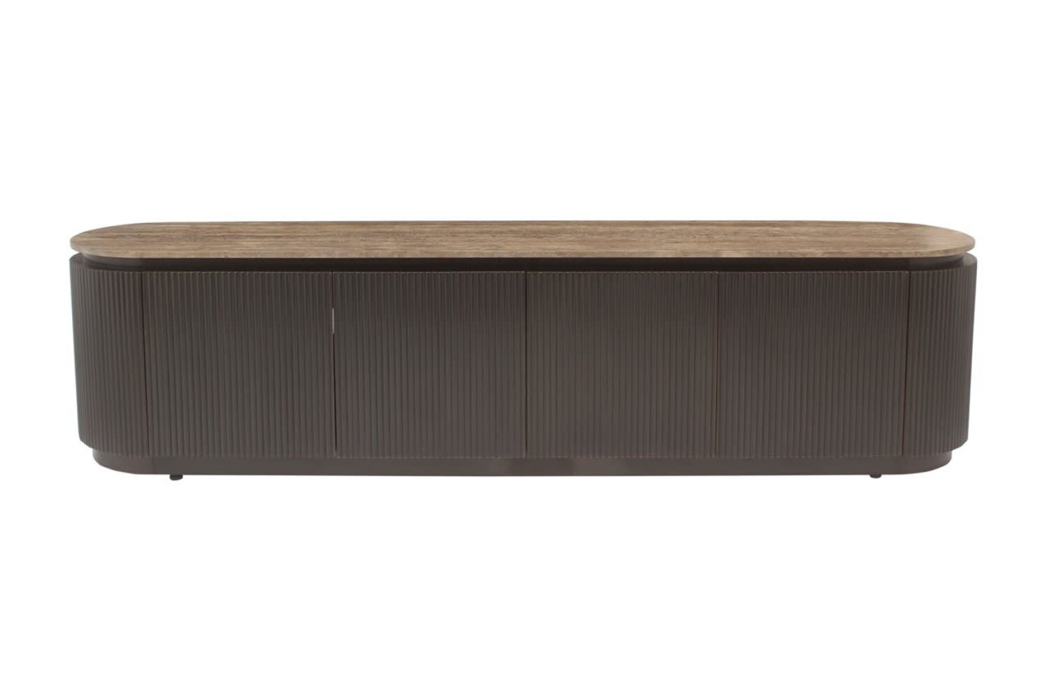 Richmond Interiors TV-meubel Russo bruin travertine 4 deuren