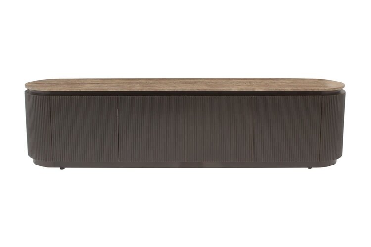 Richmond Interiors TV-meubel Russo bruin travertine 4 deuren