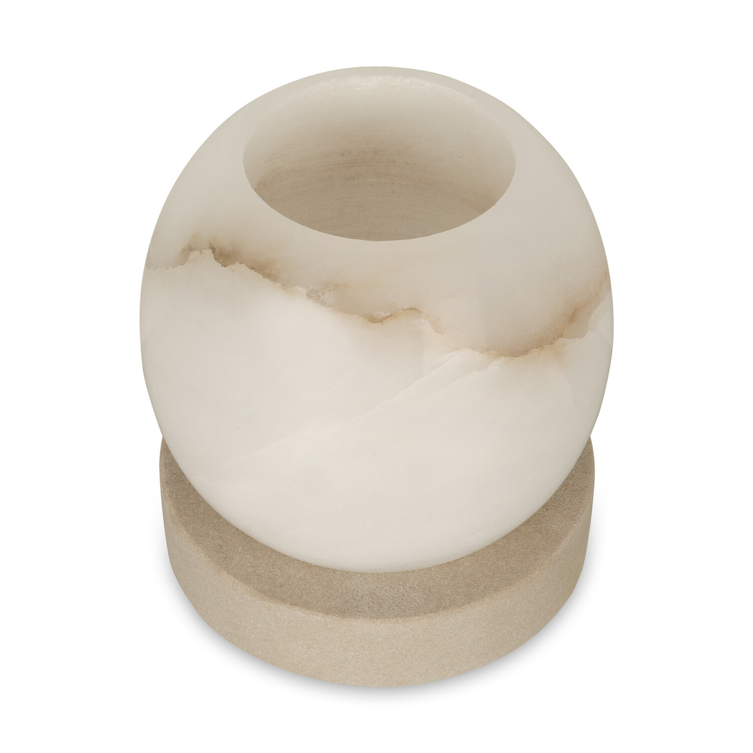 RAF Deluxe Windlicht Olessa Alabaster zandsteen voet - large