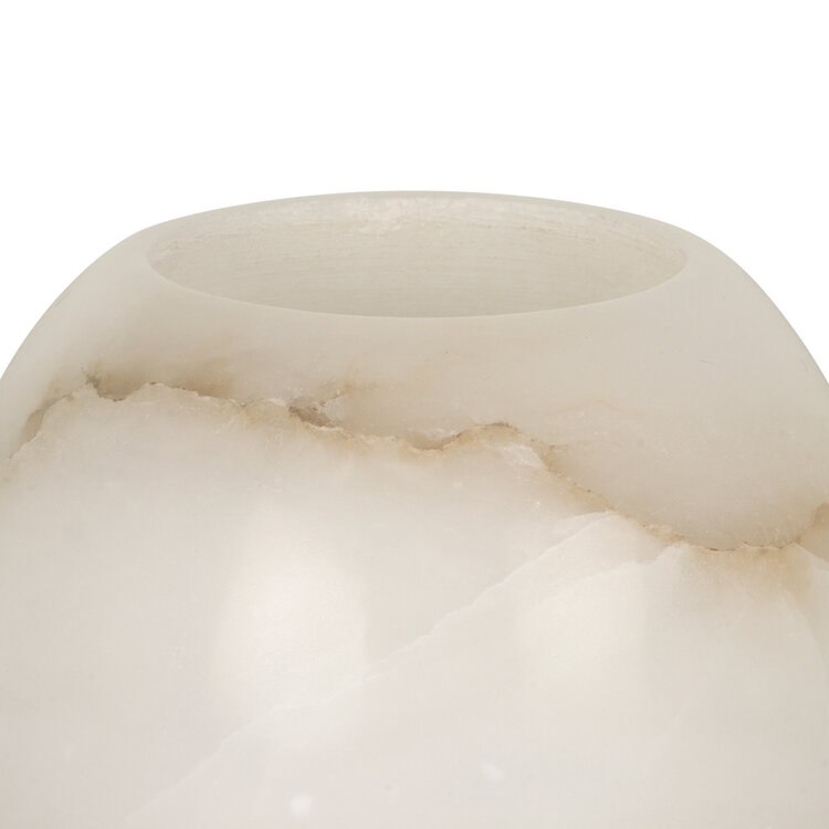 RAF Deluxe Windlicht Olessa Alabaster zandsteen voet - large