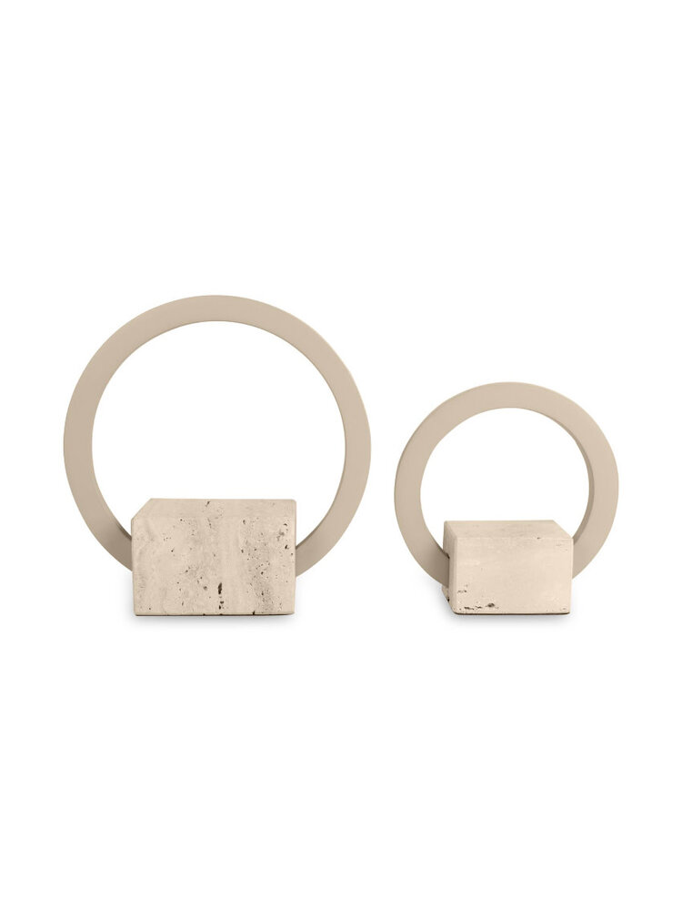 Bombyxx Ornament Kalmar Mini Travertine Aluminium Medium