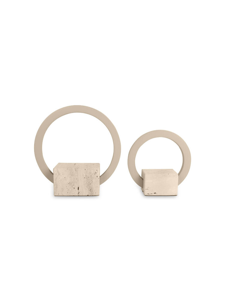 Bombyxx Ornament Kalmar Mini Travertine Aluminium Small