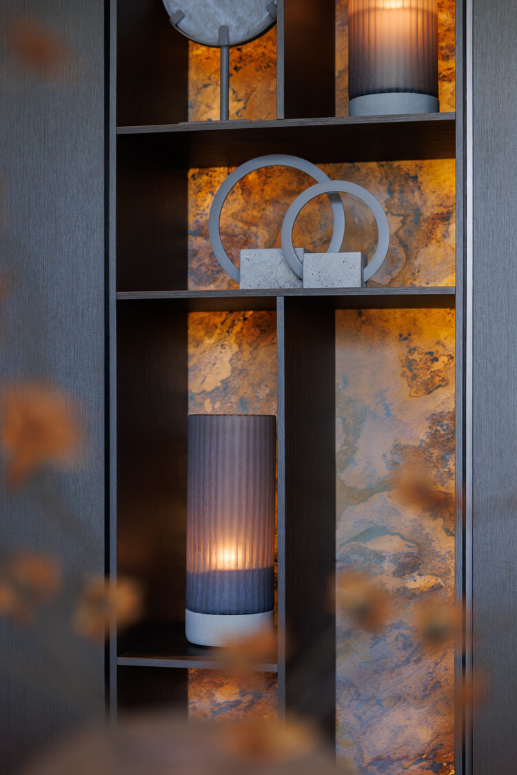 Bombyxx Ornament Kalmar Mini Travertine Aluminium Medium