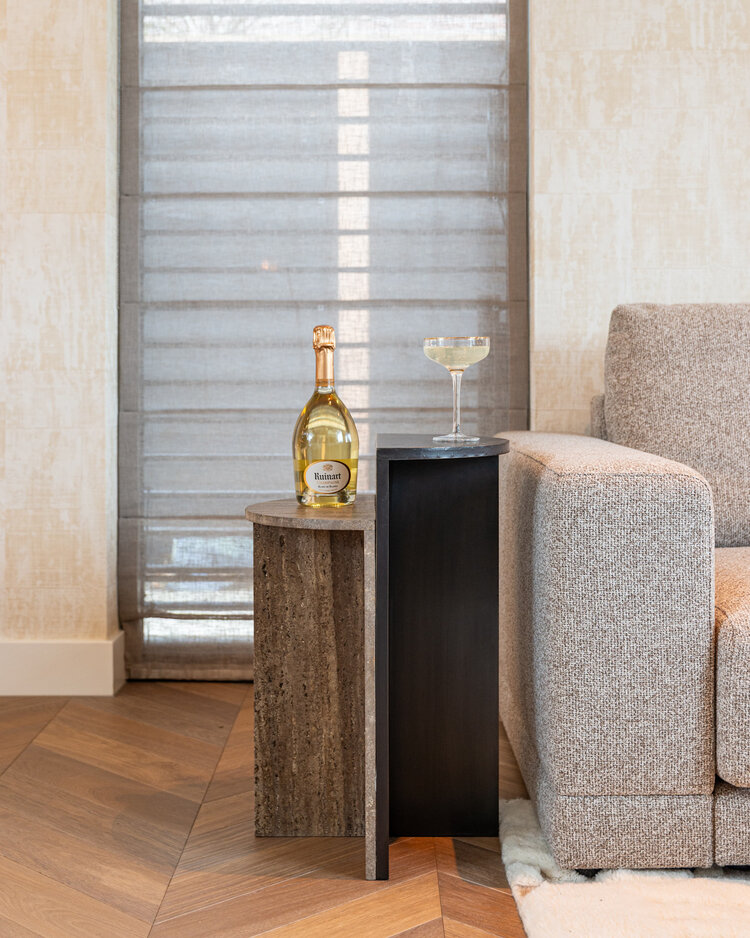 Richmond Interiors Bijzettafel Russo bruin travertine