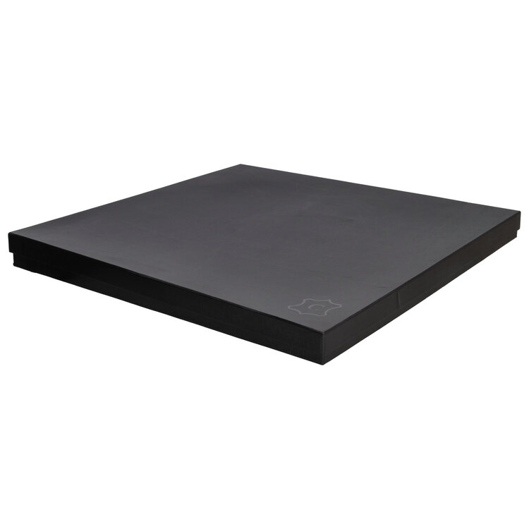 Chamada Decoratief dienblad leren tray rond Merel koper XL
