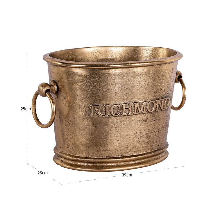 Richmond Interiors Wijnkoeler Vinova brass antique aluminium