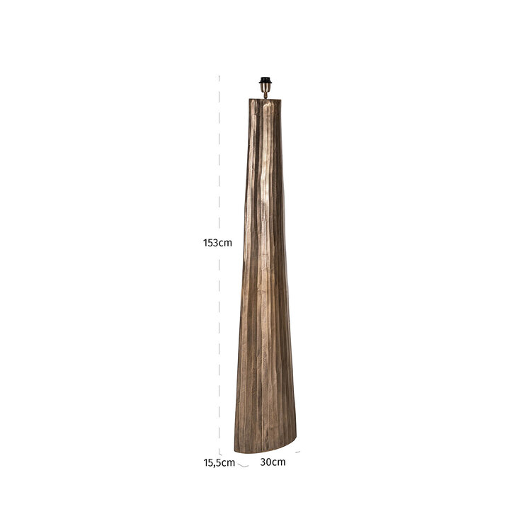 Richmond Interiors Vloerlamp Velune brass antique aluminium