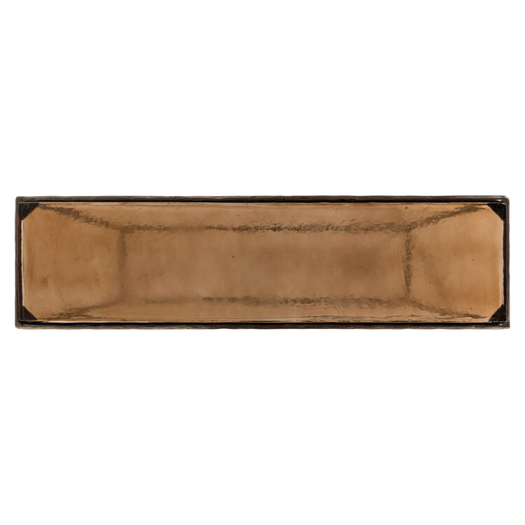 Richmond Interiors Console wandtafel Villano bronze ijzer glas rechthoek