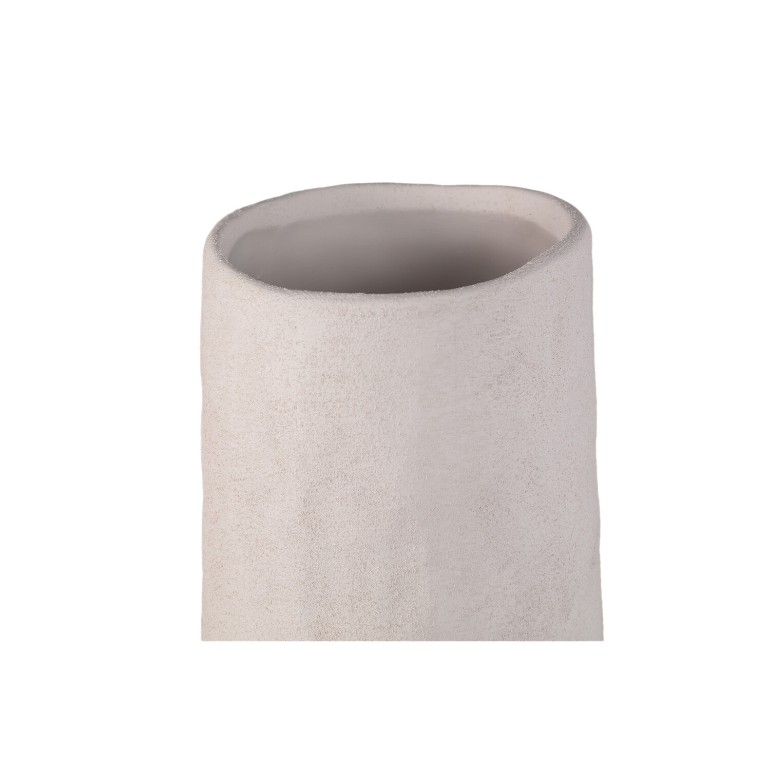 PTMD Collection Ardala White ronde vaas keramiek Medium
