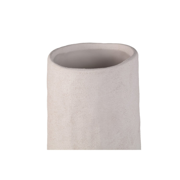PTMD Collection Ardala White ronde vaas keramiek Extra Large