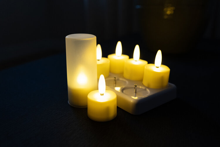 LED Waxinelichtjes Oplaadbaar Set van 6