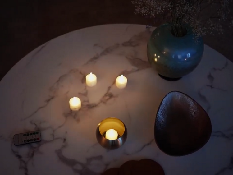 LED Waxinelichtjes Oplaadbaar Set van 6
