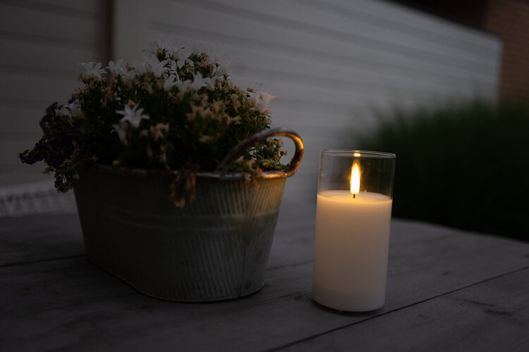 LED Kaarsen Oplaadbaar Transparant Glas Set van 3