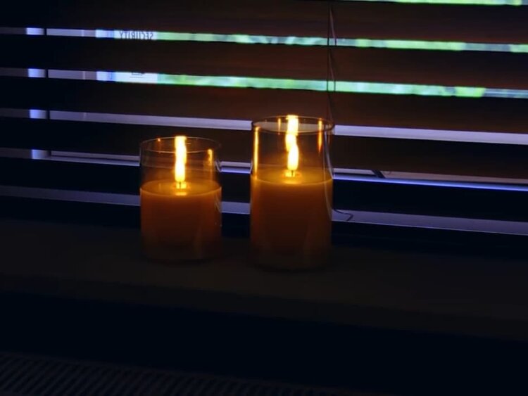 LED Kaarsen Oplaadbaar Goud Glas Set van 3