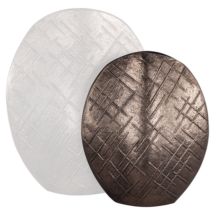 Richmond Interiors Vaas Olivra bronze aluminium small