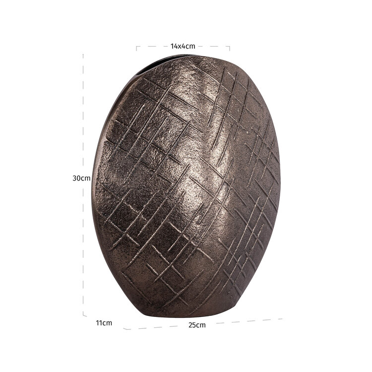 Richmond Interiors Vaas Olivra bronze aluminium small