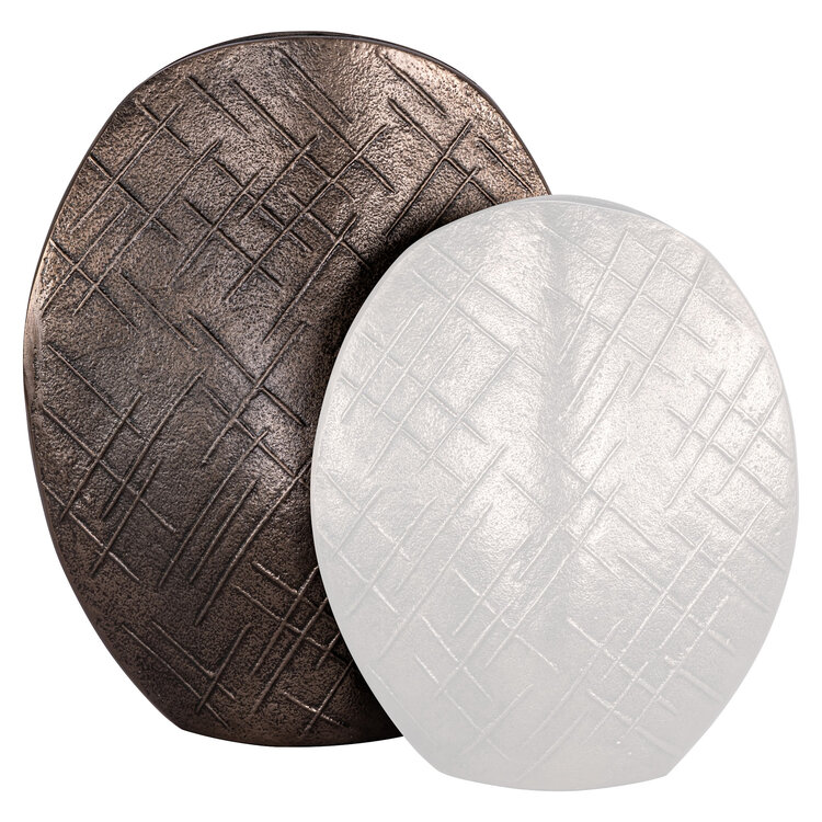 Richmond Interiors Vaas Olivra bronze aluminium large