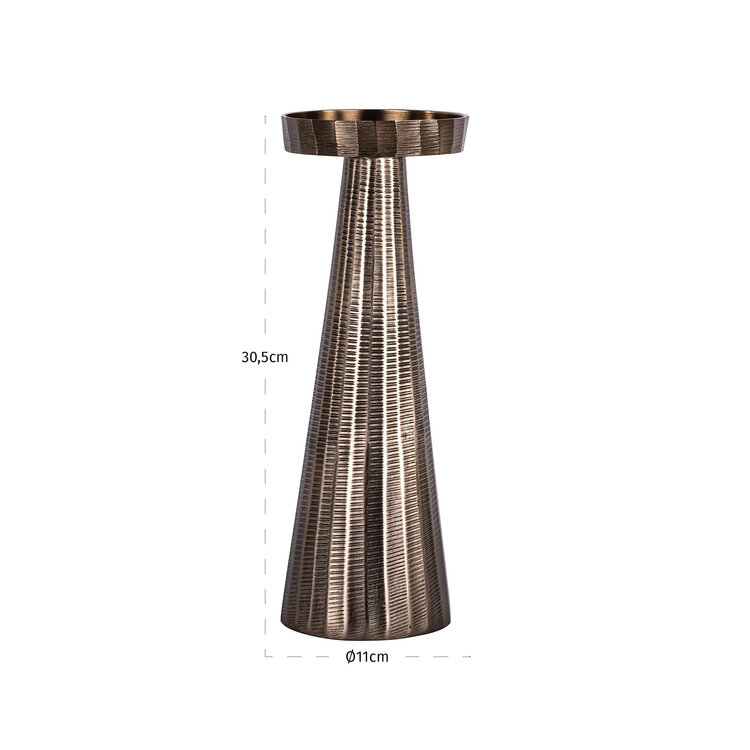 Richmond Interiors Kandelaar Evola bronze aluminium small