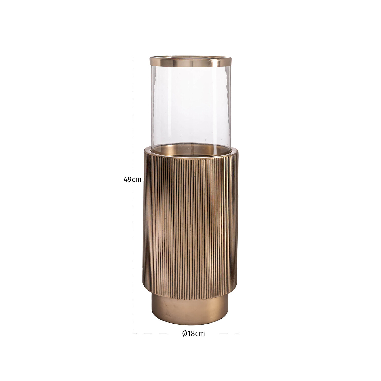 Richmond Interiors Hurricane windlicht Soreli brass antique