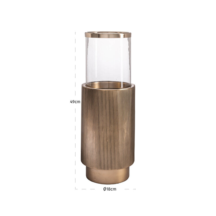 Richmond Interiors Hurricane windlicht Soreli brass antique