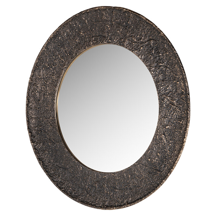 Richmond Interiors Spiegel Jamel Bronze aluminium Ø86 cm rond